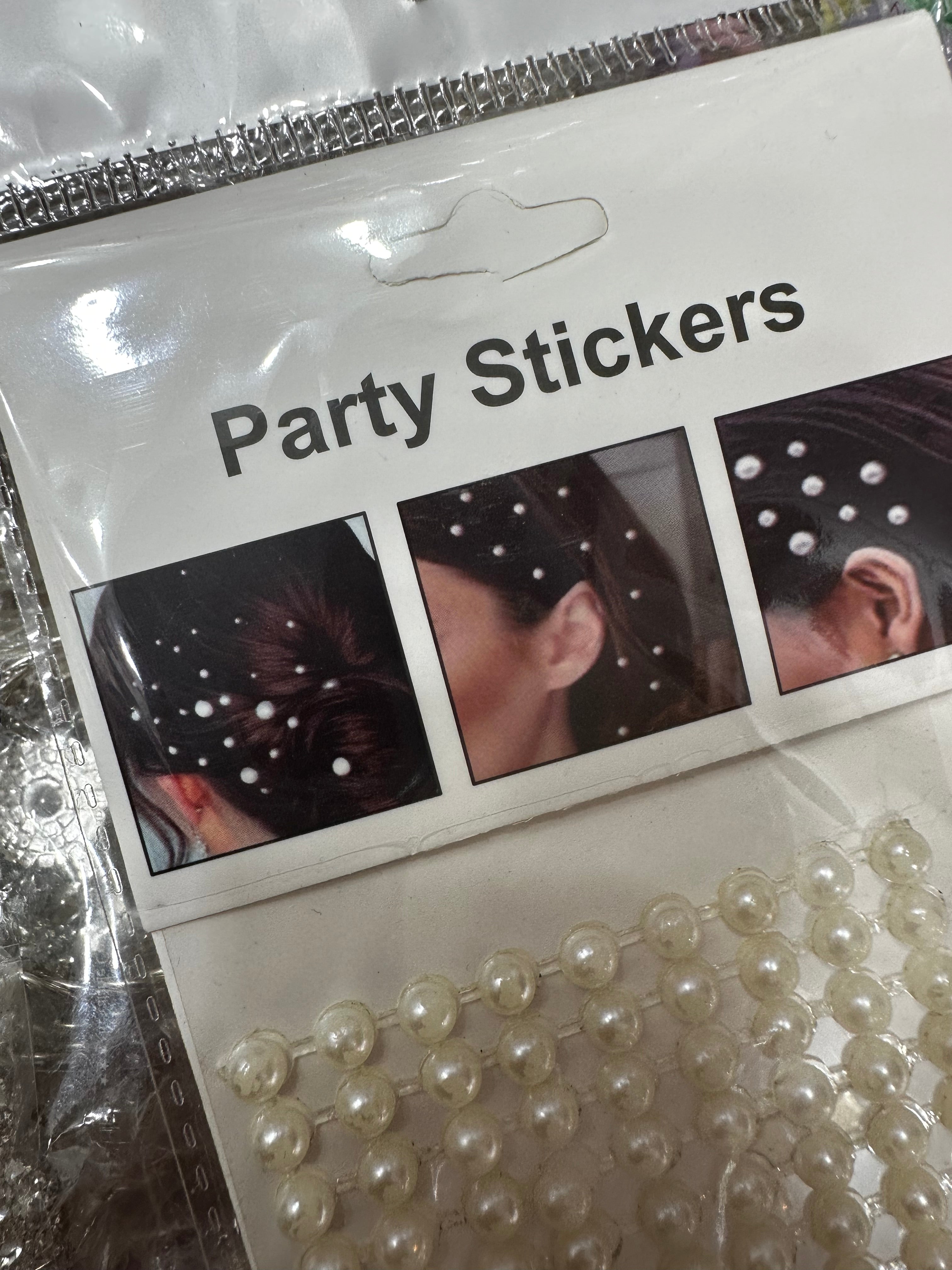 Party stickers (white)