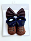 Socks & bow (0-9m)